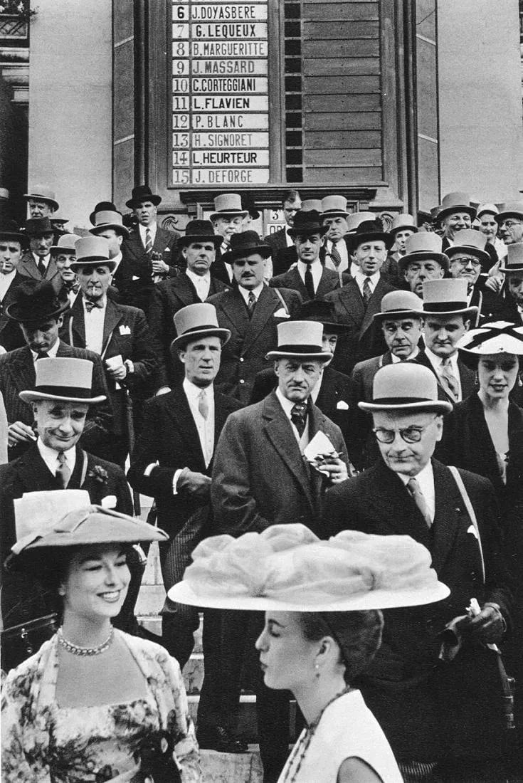 Jeanloup Sieff (French, 1933-2000) Print: Jeanloup Sieff (French, 1933-2000) Print. Jockey Club in Longchamp, Paris. Printed in 1982. 6 x 9 inches. Not hand-signed unless otherwise stated. Photomechanical Print. Lots that contain nudity have