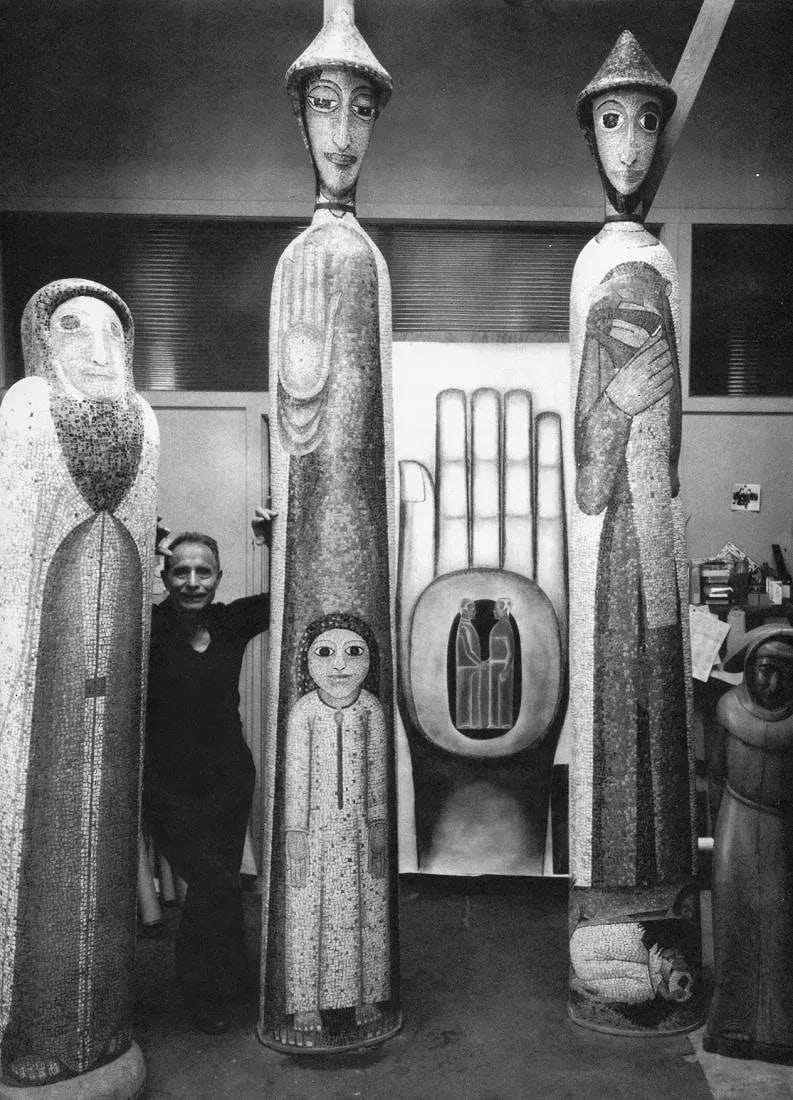 Ansel Adams (American, 1902-1984) Print: Ansel Adams (American, 1902-1984) Print. Sculptor Beniamino Bufano, SF. Printed in 1959. 9 x 12 inches. Not hand-signed unless otherwise stated. Photomechanical Print. Lots that contain nudity have be