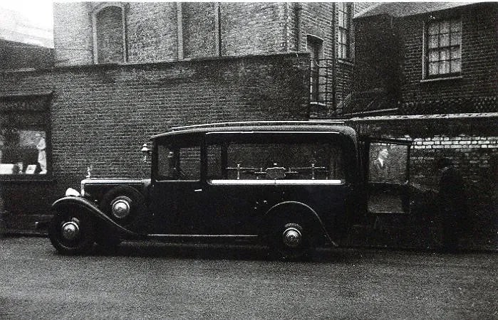 Robert Frank (Swiss-American, 1924-2019) Print: Robert Frank (Swiss-American, 1924-2019) Print. Hearse - Photogravure. Printed in 1951. 7 x 4.5 inches. Not hand-signed unless otherwise stated. Photomechanical Print. Lots that contain nudity have be