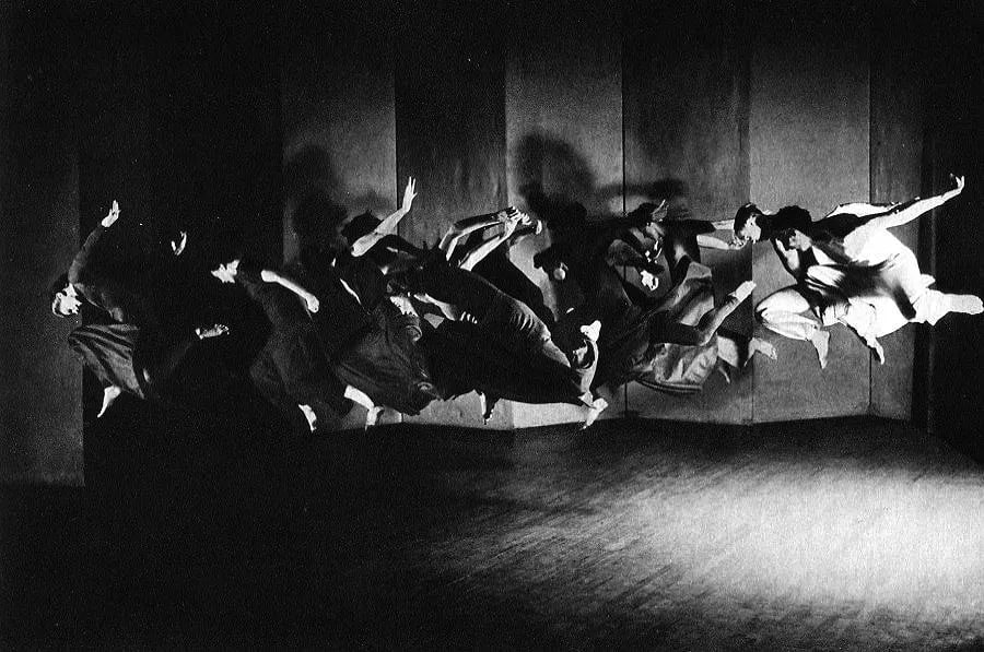 Barbara Morgan (American, b. 1951) Print: Barbara Morgan (American, b. 1951) Print. Dance Troupe - PhotoGravure. Printed in 1947. 9 x 6 inches. Not hand-signed unless otherwise stated. Photomechanical Print. Lots that contain nudity have been