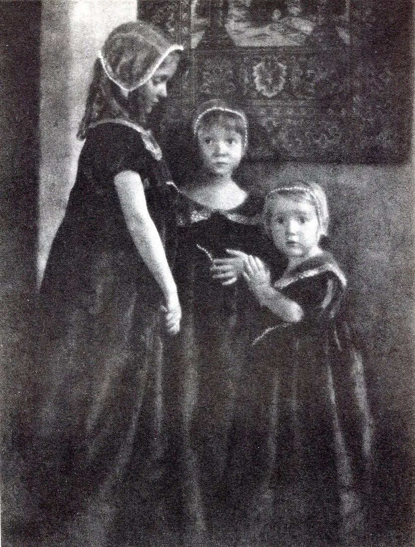 Jane Reece (American, 1868-1961) Print: Jane Reece (American, 1868-1961) Print. Children in Costume. Printed in 1926. 7 X 9.5 inches. Not hand-signed unless otherwise stated. Photomechanical Print. Lots that contain nudity have been partial