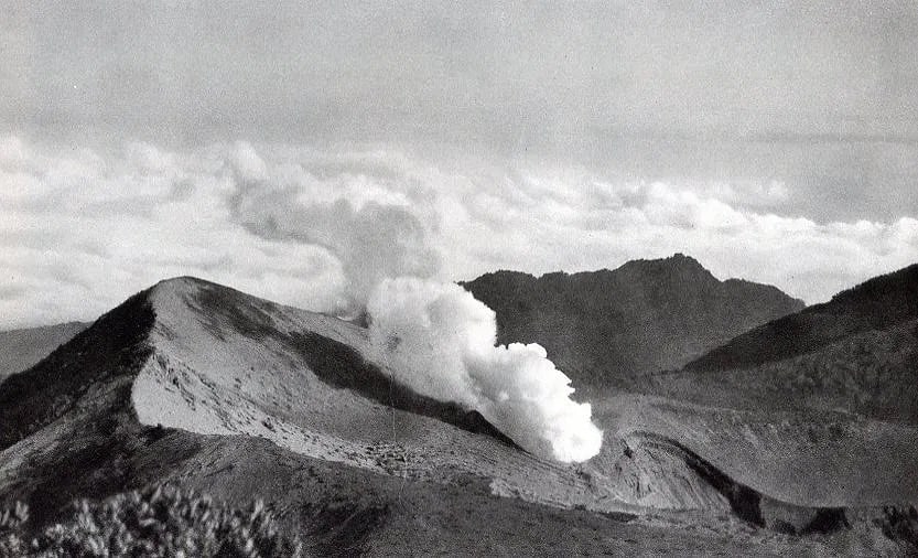 Hugo Brehme (German, 1882-1954) Print: Hugo Brehme (German, 1882-1954) Print. Volcan Irazu, Costa Rica - Gravure. Printed in 1931. 5 x 8 inches. Not hand-signed unless otherwise stated. Photomechanical Print. Lots that contain nudity have