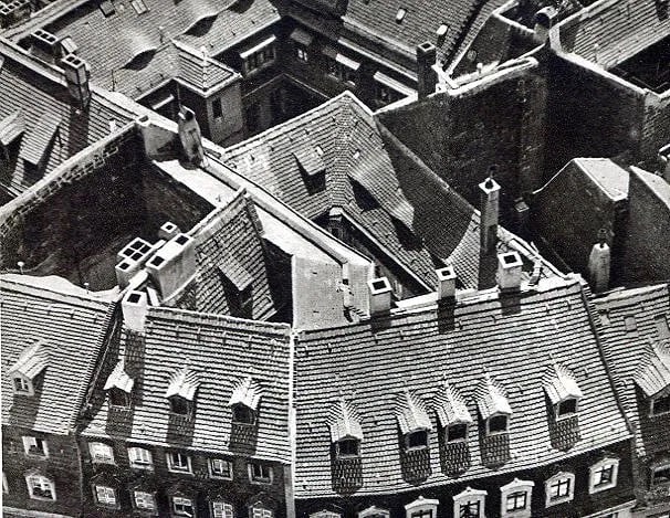 Franz Fiedler (German-Czech, 1885-1956) Print: Franz Fiedler (German-Czech, 1885-1956) Print. Rooftops, Vienna - PhotoGravure. Printed in 1930. 6 x 5 inches. Not hand-signed unless otherwise stated. Photomechanical Print. Lots that contain nudity 