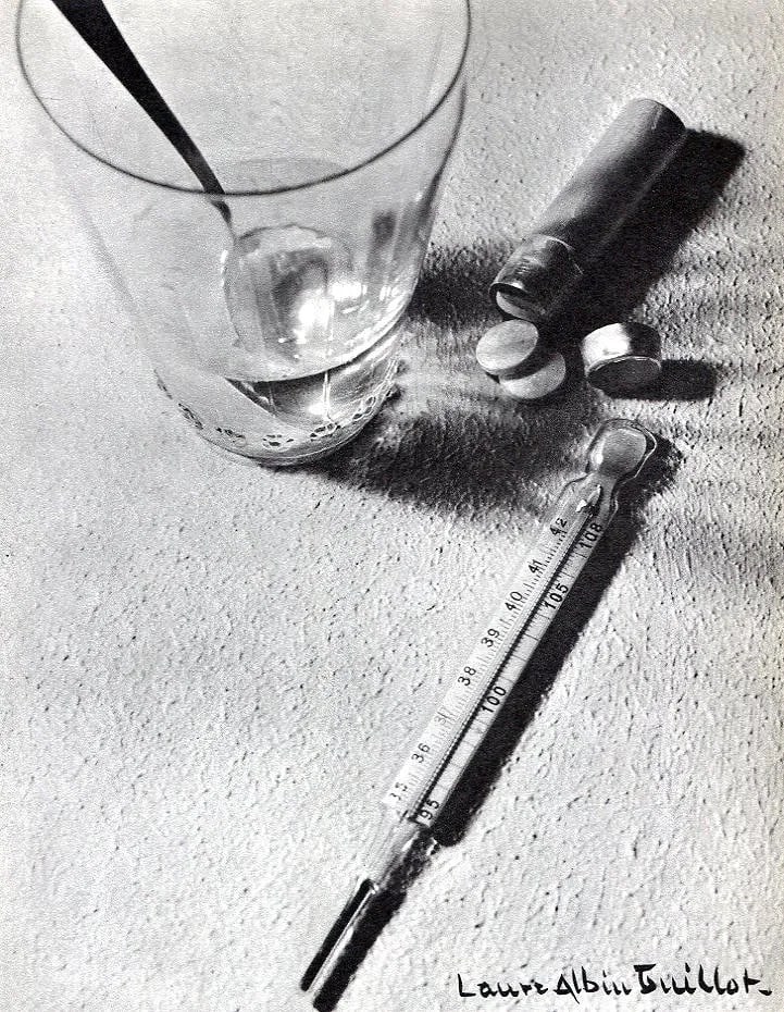 Laure Albin Guillot (French, 1879-1962) Print: Laure Albin Guillot (French, 1879-1962) Print. influenza - Photogravure. Printed in 1935. 8 x 10.5 inches. Not hand-signed unless otherwise stated. Photomechanical Print. Lots that contain nudity have