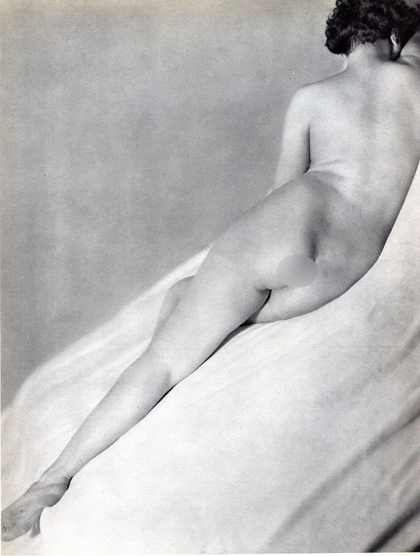 Laure Albin-Guillot (French, 1879-1962) Print: Laure Albin-Guillot (French, 1879-1962) Print. Reclining Nude. Printed in 1937. 7 x 8.5 inches. Not hand-signed unless otherwise stated. Photomechanical Print. Lots that contain nudity have been