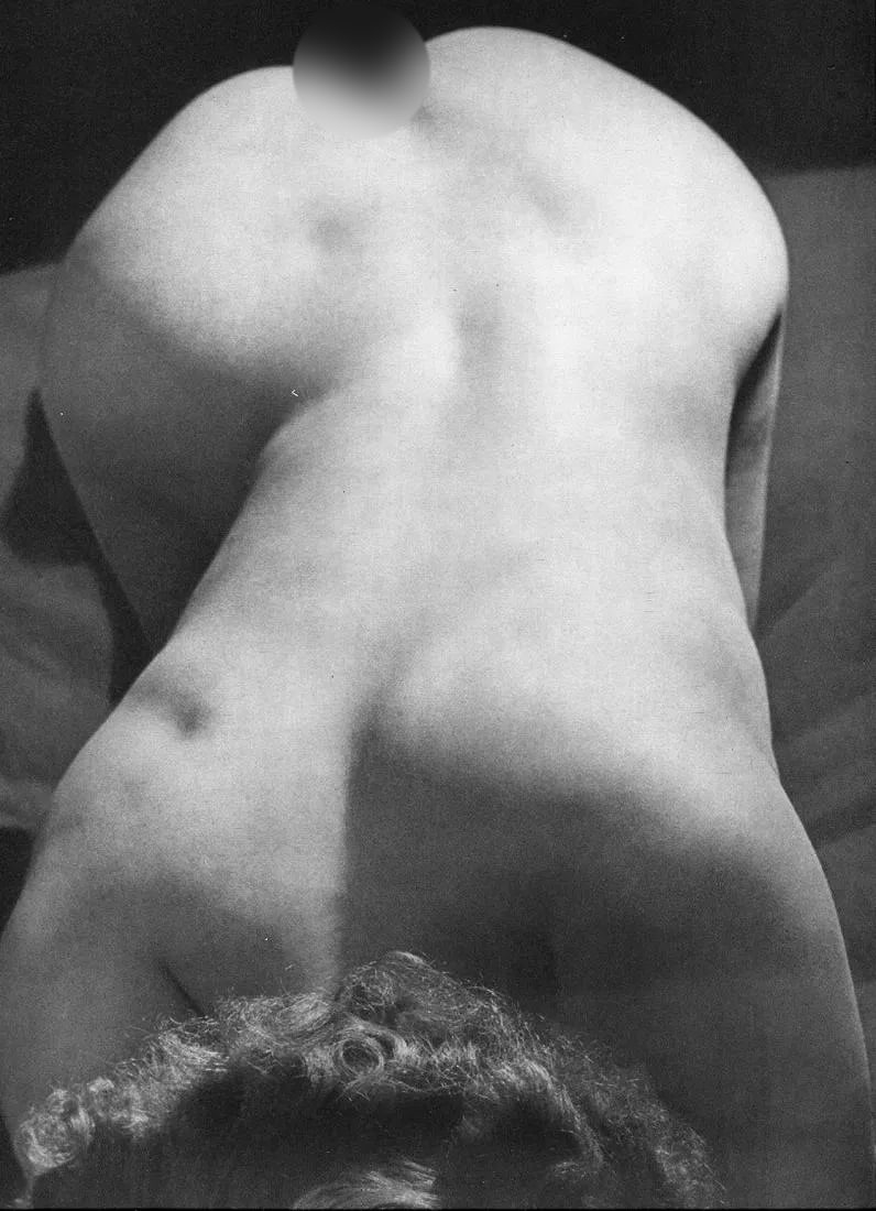 Brassai (Hungarian-French, 1899-1984) Print: Brassai (Hungarian-French, 1899-1984) Print. Woman Nude Torso. Printed in 1949. 9 x 13 inches. Not hand-signed unless otherwise stated. Photomechanical Print. Lots that contain nudity have been partia