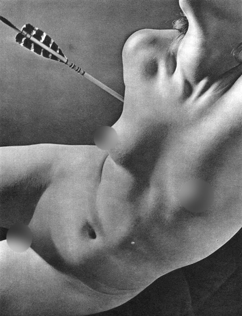Pierre Jahan (French, 1909-2003) Print: Pierre Jahan (French, 1909-2003) Print. Nude - gravure. Printed in 1948. 9 x 13 inches. Not hand-signed unless otherwise stated. Photomechanical Print. Lots that contain nudity have been partially