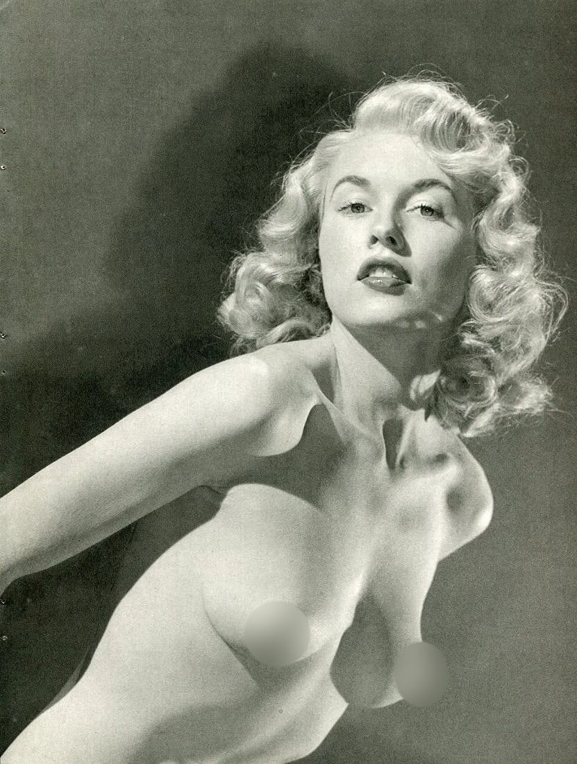 Theda & Emerson Hall Print: Theda & Emerson Hall Print. Nude - gravure. Printed in 1950. 8.5 x 12 inches. Not hand-signed unless otherwise stated. Photomechanical Print. Lots that contain nudity have been partially obscured in t