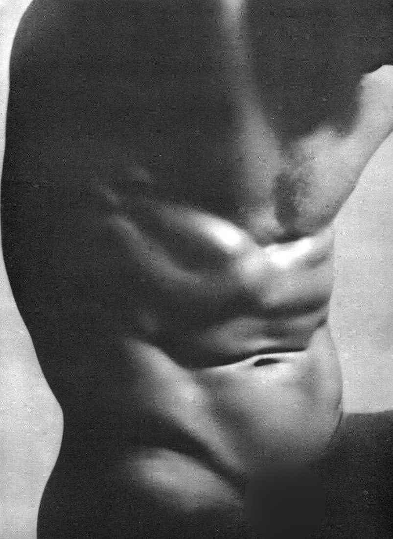 Laure Albin-Guillot (French, 1879-1962) Print: Laure Albin-Guillot (French, 1879-1962) Print. Male Nude - gravure. Printed in 1949. 9 x 12 inches. Not hand-signed unless otherwise stated. Photomechanical Print. Lots that contain nudity have been p
