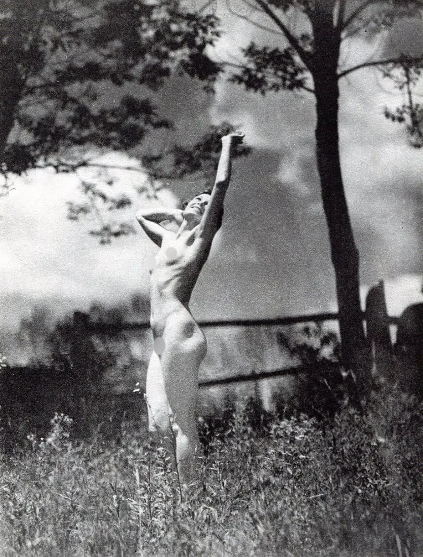 Albert Nat Garlock Print: Albert Nat Garlock Print. Stretching Nude. Printed in 1937. 6 x 8 inches. Not hand-signed unless otherwise stated. Photomechanical Print. Lots that contain nudity have been partially obscured in the