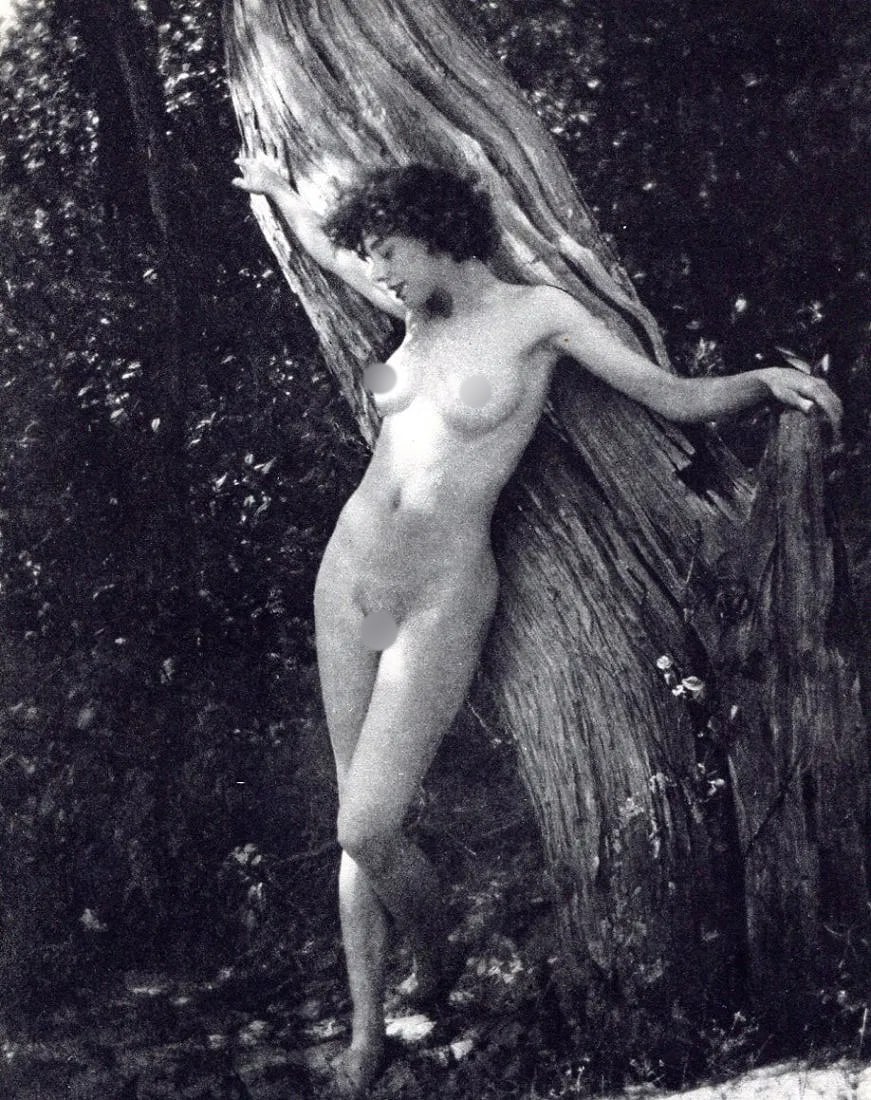 Thomas O Sheckell (American, 1883-1943) Print: Thomas O Sheckell (American, 1883-1943) Print. Nude w/Tree. Printed in 1937. 7 x 8 inches. Not hand-signed unless otherwise stated. Photomechanical Print. Lots that contain nudity have been partially