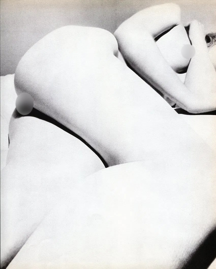 Bill Brandt (British, 1904-1983) Print: Bill Brandt (British, 1904-1983) Print. Distorted Nude - Gravure. Printed in 1961. 8 x 10 inches. Not hand-signed unless otherwise stated. Photomechanical Print. Lots that contain nudity have been