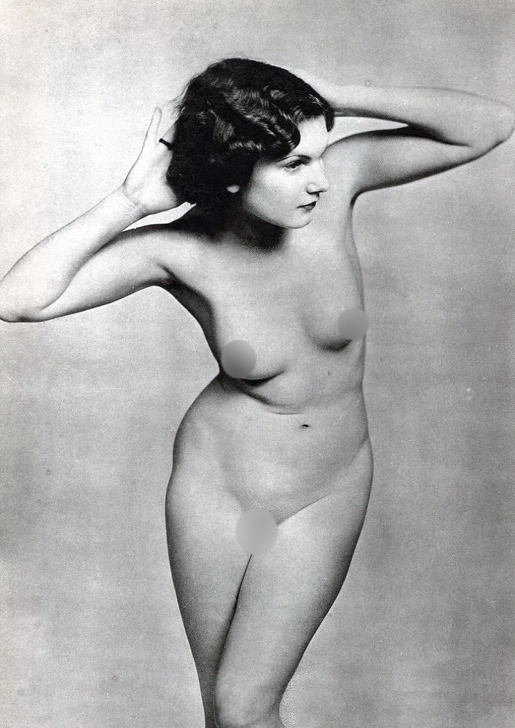Park & Gregory Print: Park & Gregory Print. Female Nude - Gravure. Printed in 1936. 8 x 10 inches. Not hand-signed unless otherwise stated. Photomechanical Print. Lots that contain nudity have been partially obscured in th