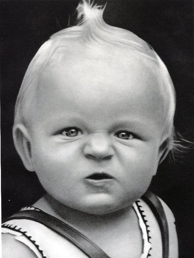 Karl Mladek Print: Karl Mladek Print. I want my Pacifier - NOW!!!!!!. Printed in 1938. 6 x 8 inches. Not hand-signed unless otherwise stated. Photomechanical Print. Lots that contain nudity have been partially obscured