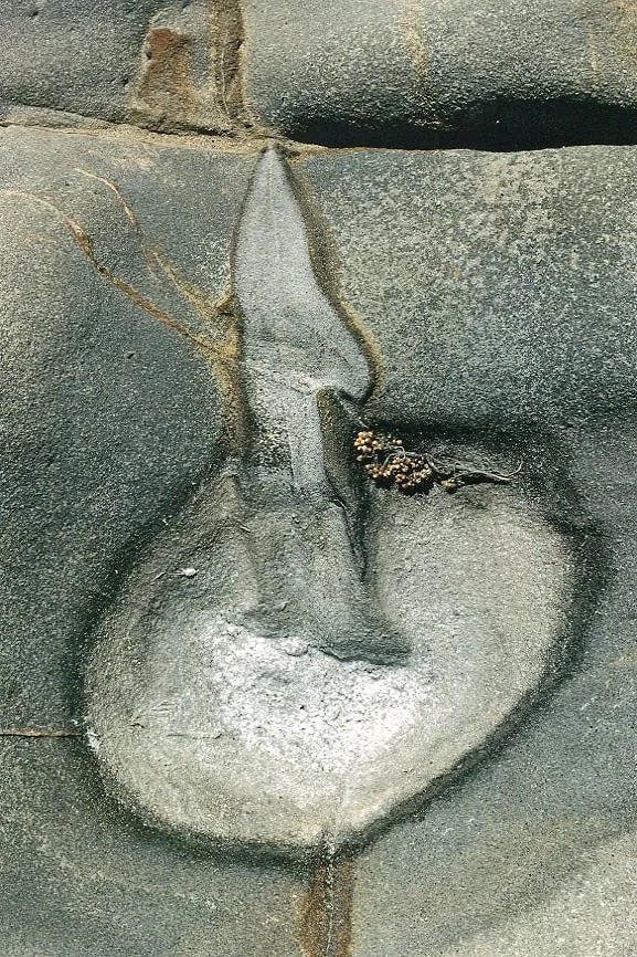 Lucien Clergue (French, 1934-2014) Print: Lucien Clergue (French, 1934-2014) Print. Rock Formations - Point Lobos. Printed in 1989. 6 x 9 inches. Not hand-signed unless otherwise stated. Photomechanical Print. Lots that contain nudity have