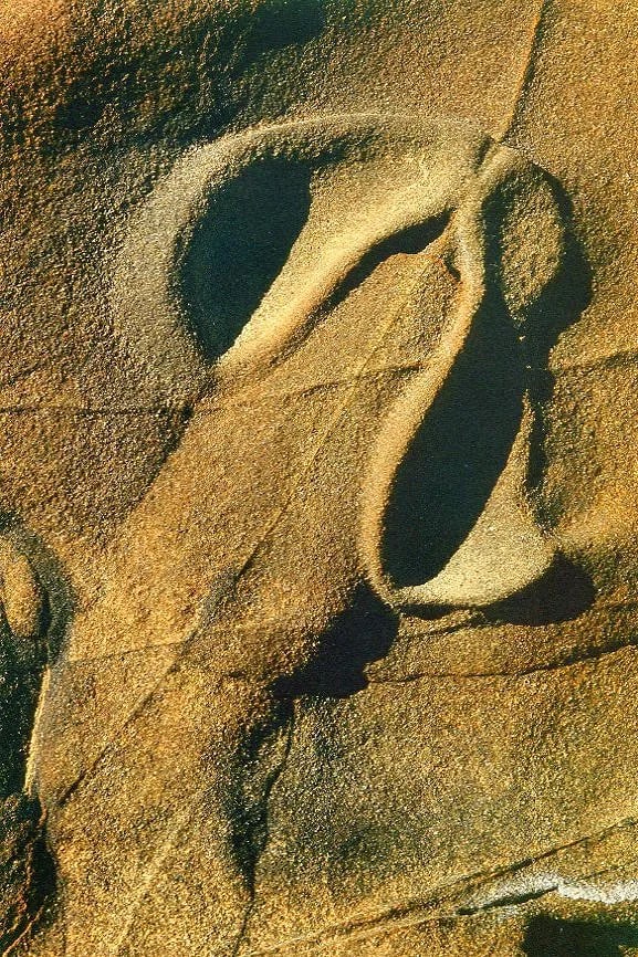 Lucien Clergue (French, 1934-2014) Print: Lucien Clergue (French, 1934-2014) Print. Rock Formations - Point Lobos. Printed in 1989. 6 x 9 inches. Not hand-signed unless otherwise stated. Photomechanical Print. Lots that contain nudity have