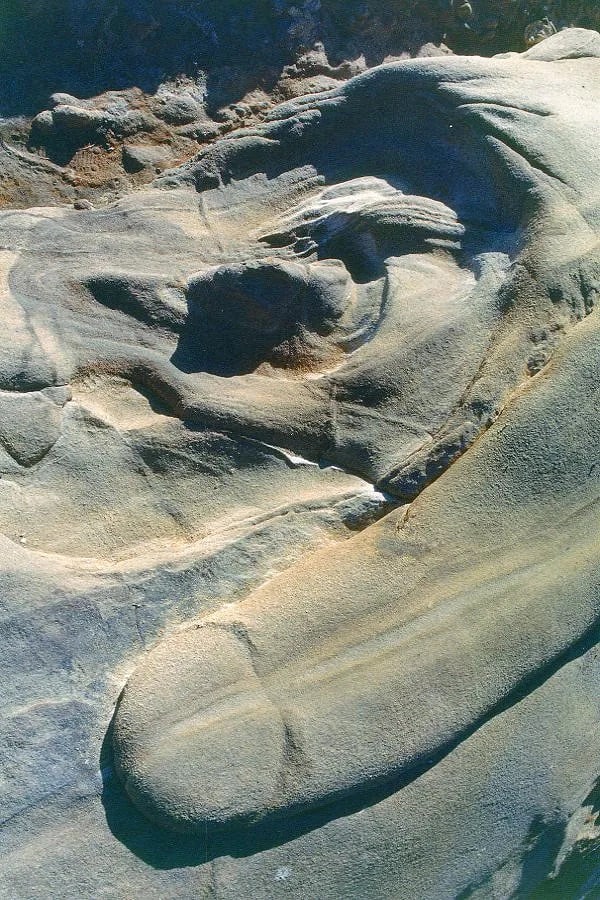 Lucien Clergue (French, 1934-2014) Print: Lucien Clergue (French, 1934-2014) Print. Rock Formations - Point Lobos. Printed in 1989. 6 x 9 inches. Not hand-signed unless otherwise stated. Photomechanical Print. Lots that contain nudity have