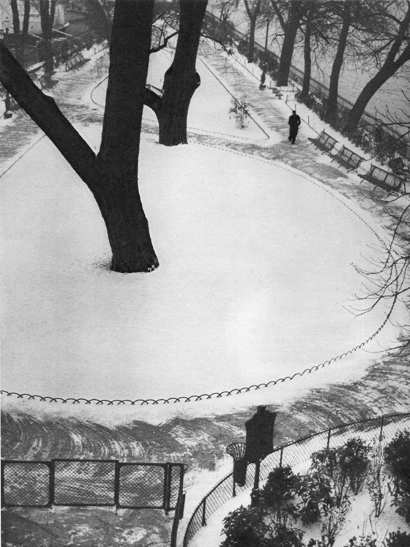 André Kertész (Hungarian, 1894–1985) Print: André Kertész (Hungarian, 1894–1985) Print. The Park - Vintage Gravure. Printed in 1936. 7 x 9 inches. Not hand-signed unless otherwise stated. Photomechanical Print. Lots that contain nudity have