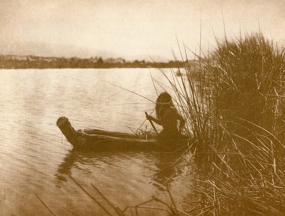 Edward S Curtis (American, 1868-1952) Print: Edward S Curtis (American, 1868-1952) Print. Lake Pomo Hunter - Gravure. Printed in 1972. 9 x 6 inches. Not hand-signed unless otherwise stated. Photomechanical Print. Lots that contain nudity have be