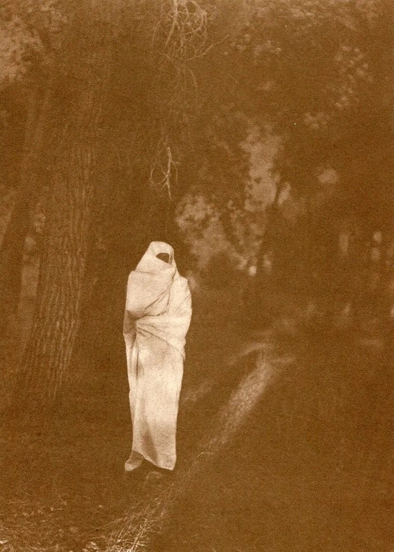 Edward S Curtis (American, 1868-1952) Print: Edward S Curtis (American, 1868-1952) Print. Cheyenne waiting in the forest. Printed in 1972. 6 x 9 inches. Not hand-signed unless otherwise stated. Photomechanical Print. Lots that contain nudity