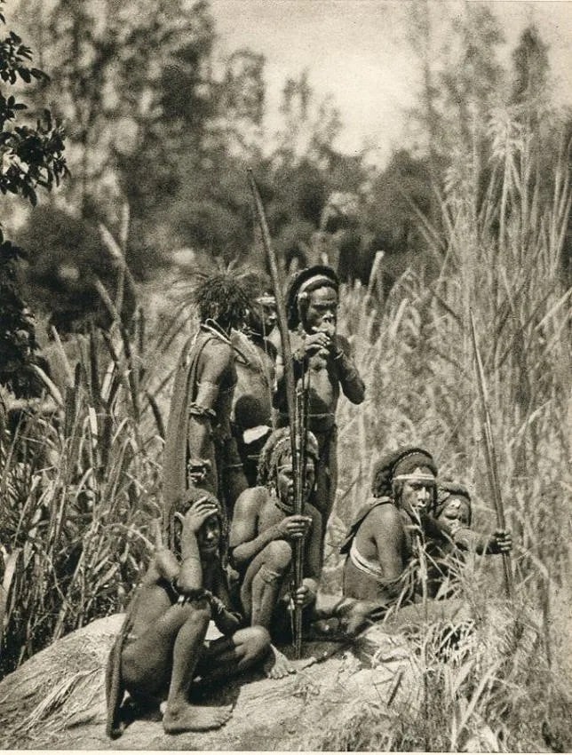 Hugo Adolf Bernatzik (Austrian, 1897-1953) Print: Hugo Adolf Bernatzik (Austrian, 1897-1953) Print. Salomon Island Natives. Printed in 1934. 4.50 x 6.00 inches Not hand-signed unless otherwise stated. Photomechanical Print. Lots that contain nudity h