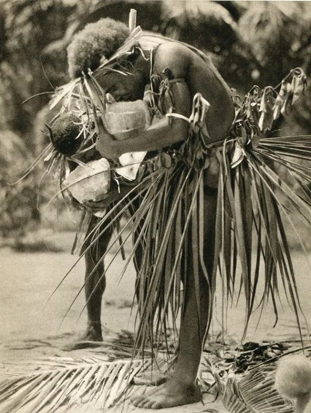 Hugo Adolf Bernatzik (Austrian, 1897-1953) Print: Hugo Adolf Bernatzik (Austrian, 1897-1953) Print. Salomon Island Natives. Printed in 1934. 4.50 x 6.00 inches Not hand-signed unless otherwise stated. Photomechanical Print. Lots that contain nudity h