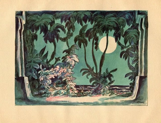 Ludwig Kainer (German, 1885-1967) Print: Ludwig Kainer (German, 1885-1967) Print. Set Design. Printed in 1923.5.50 x 8.00 inches Not hand-signed unless otherwise stated. Photomechanical Print. Lots that contain nudity have been partially