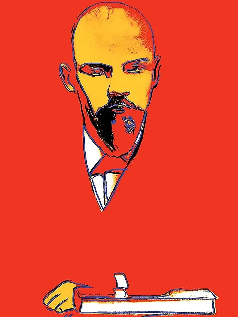 After Andy Warhol (American, 1928-1987) Lenin Silkscreen: After Andy Warhol (American, 1928-1987) Lenin, "1987" Silkscreen. FSII 403. 39.25 x 29.25 inches. Not hand-signed unless otherwise stated. Photomechanical Print. Lots that contain nudity have been par