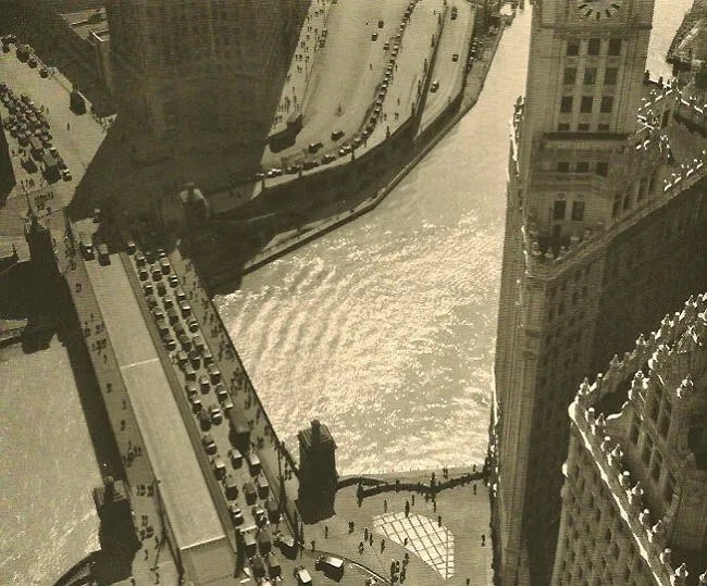 Fred G. Korth (German, 1902–1982) Print: Fred G. Korth (German, 1902–1982) Print. Chicago River. Printed in 1933. 8.00 x 11.00 inches Not hand-signed unless otherwise stated. Photomechanical Print. Lots that contain nudity have been