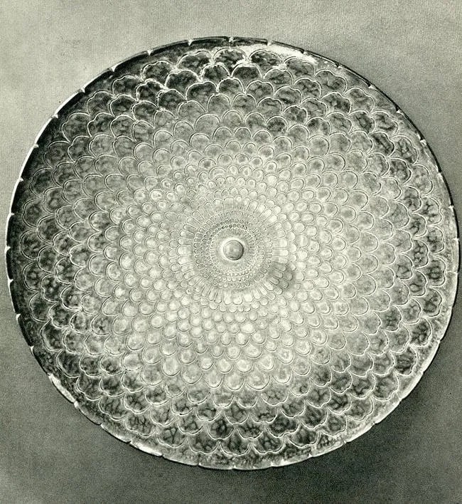 Fritz Kuhn (German, 1896-1951 ) Print: Fritz Kuhn (German, 1896-1951 ) Print. Patinated hammered copper bowl. Printed in 1952. 7.50 x 8.00 inches Not hand-signed unless otherwise stated. Photomechanical Print. Lots that contain nudity