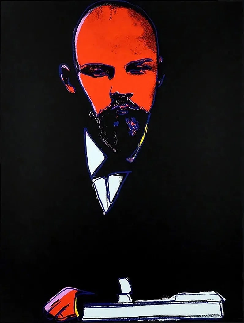 After Andy Warhol (American, 1928-1987) Lenin Silkscreen: After Andy Warhol (American, 1928-1987) Lenin, "1987" Silkscreen. FSII 402. 39.25 x 29.25 inches. Not hand-signed unless otherwise stated. Photomechanical Print. Lots that contain nudity have been par