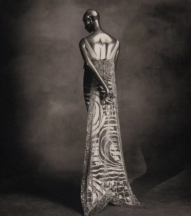 Irving Penn (American, 1917-2009) Print: Irving Penn (American, 1917-2009) Print. Callot Swallowtail Dress. Printed in 1991. 8.00 x 8.00 inches Not hand-signed unless otherwise stated. Photomechanical Print. Lots that contain nudity have