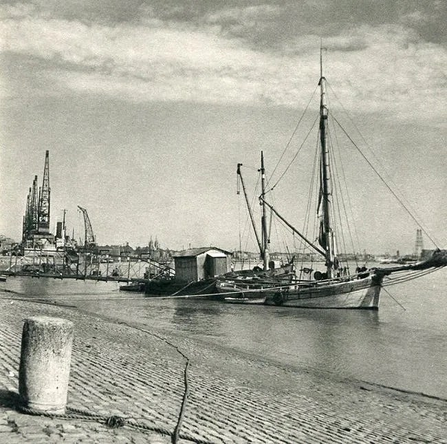 Roger Schall (French, 1904-1995) Print: Roger Schall (French, 1904-1995) Print. Bordeaux le Port. Printed in 1950. 6.50 x 6.50 inches Not hand-signed unless otherwise stated. Photomechanical Print. Lots that contain nudity have been