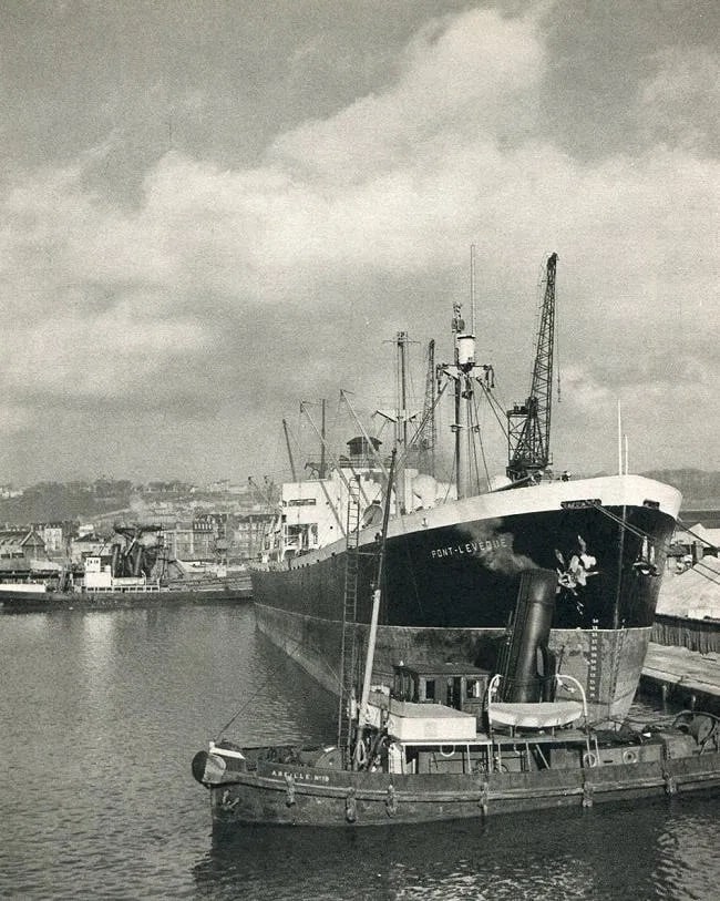 Roger Schall (French, 1904-1995) Print: Roger Schall (French, 1904-1995) Print. Le Port du Havre. Printed in 1950. 6.50 x 7.50 inches Not hand-signed unless otherwise stated. Photomechanical Print. Lots that contain nudity have been