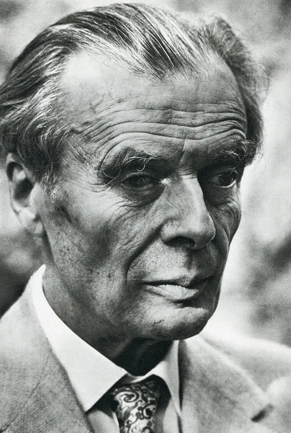 Jeanloup Sieff (Japanese, 1890-1974) Print: Jeanloup Sieff (Japanese, 1890-1974) Print. Aldous Huxley in Hollywood 1962. Printed in 1982. 6.00 x 8.50 inches Not hand-signed unless otherwise stated. Photomechanical Print. Lots that contain