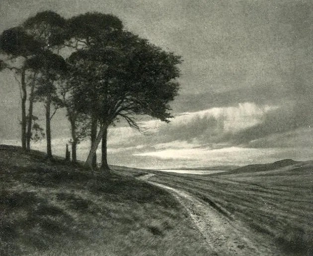 Whitehead J. M. ( British, ) Print: Whitehead J. M. ( British, ) Print. Rain in the West. Printed in 1932. 6.00 x 5.00 inches Not hand-signed unless otherwise stated. Photomechanical Print. Lots that contain nudity have been partially
