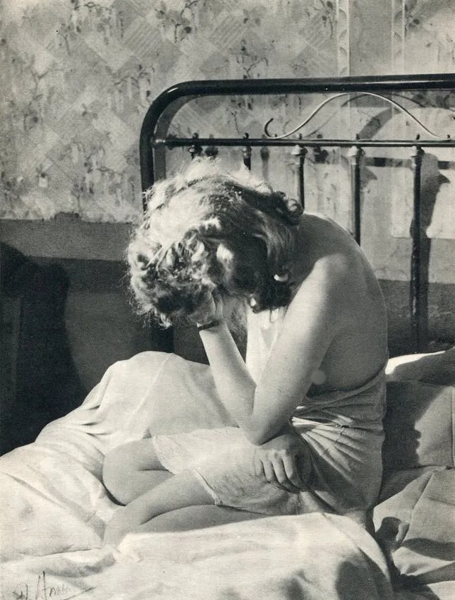Marcel Amson Print: Marcel Amson Print. Figures Humaines. Printed in 1948. 7.00 x 9.50 inches Not hand-signed unless otherwise stated. Photomechanical Print. Lots that contain nudity have been partially obscured in the