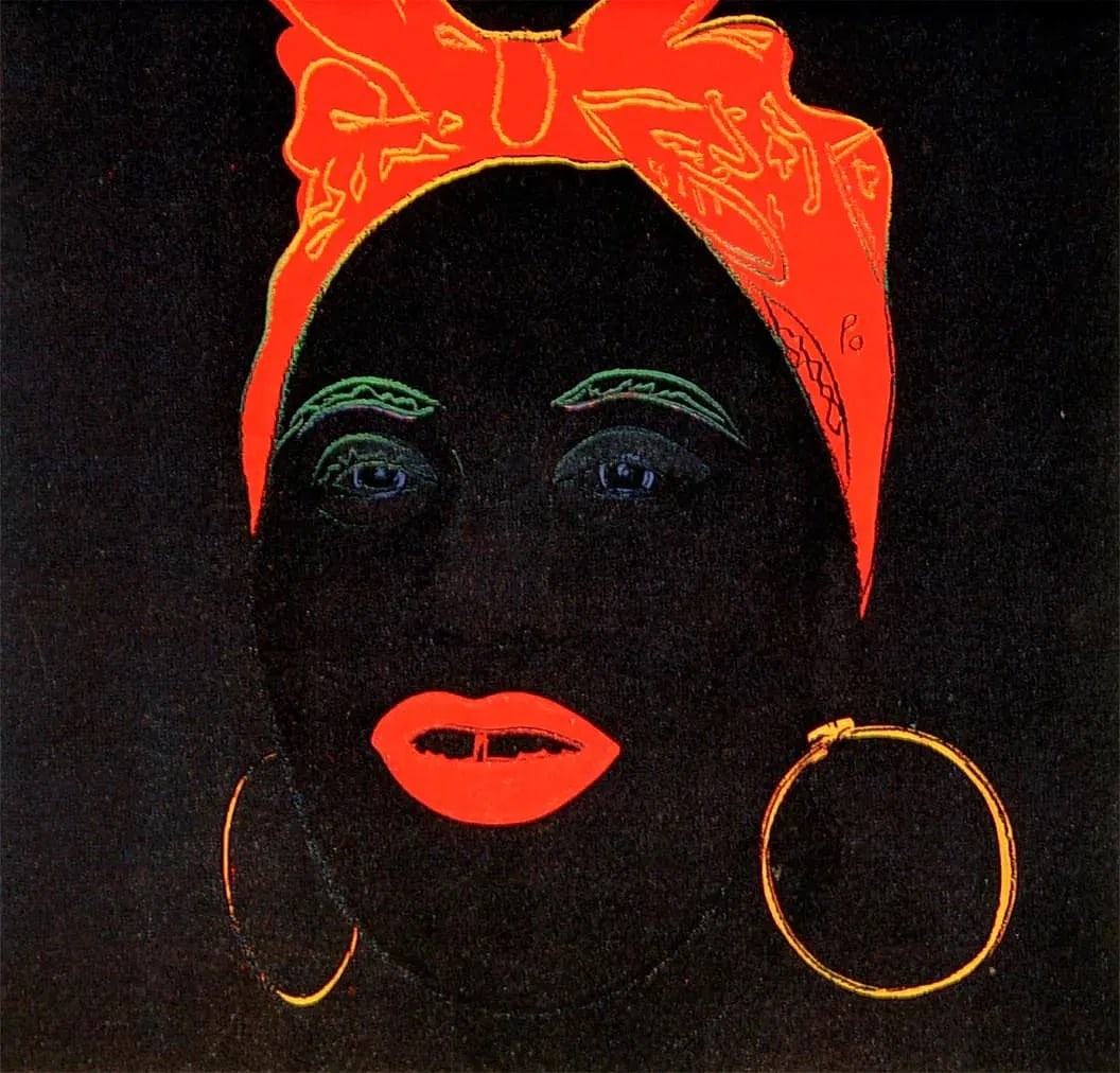 After Andy Warhol (American, 1928-1987) Silkscreen: After Andy Warhol (American, 1928-1987) Silkscreen. Mammy, from Myths, "1981". 38.00 x 38.00 inches. Stamping on verso, Blindstamp. Not hand-signed unless otherwise stated. Photomechanical Print. Lots
