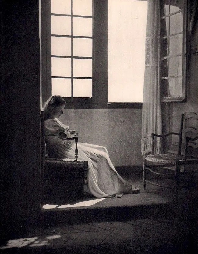 Yvonne Chevalier (French, 1899-1982) Print: Yvonne Chevalier (French, 1899-1982) Print. Jeune Fille a la fenetre. Printed in 1938. 8.00 x 9.00 inches Not hand-signed unless otherwise stated. Photomechanical Print. Lots that contain nudity have