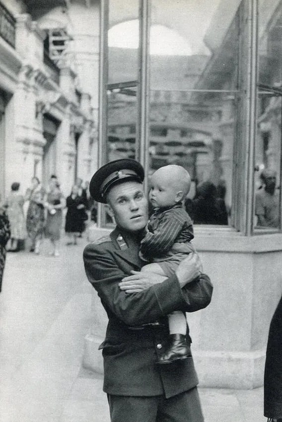 Henri Cartier-Bresson (French, 1908-2004)Print: Henri Cartier-Bresson (French, 1908-2004)Print. The Wife is Moscow Shopping. Printed in 1955. 6.50 x 9.50 inches Not hand-signed unless otherwise stated. Photomechanical Print. Lots that contain nudit