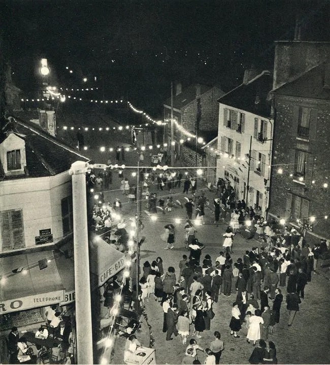 Robert Doisneau (French, 1912-1994) Print: Robert Doisneau (French, 1912-1994) Print. 14 Juillet (bastille Day). Printed in 1948. 8.00 x 9.00 inches Not hand-signed unless otherwise stated. Photomechanical Print. Lots that contain nudity have 