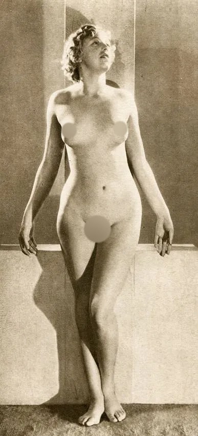 Dupre Print: Dupre Print. Female Nude. Printed in 1952. 4.5 x 9.5 inches Not hand-signed unless otherwise stated. Photomechanical Print. Lots that contain nudity have been partially obscured in the listing;