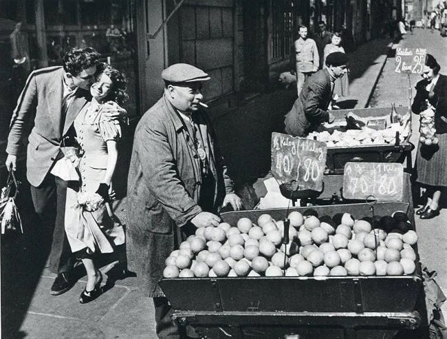 Robert Doisneau (French, 1912-1994) Print: Robert Doisneau (French, 1912-1994) Print. Spring in Paris. Printed in 1979. 7.00 x 5.50 inches Not hand-signed unless otherwise stated. Photomechanical Print. Lots that contain nudity have been