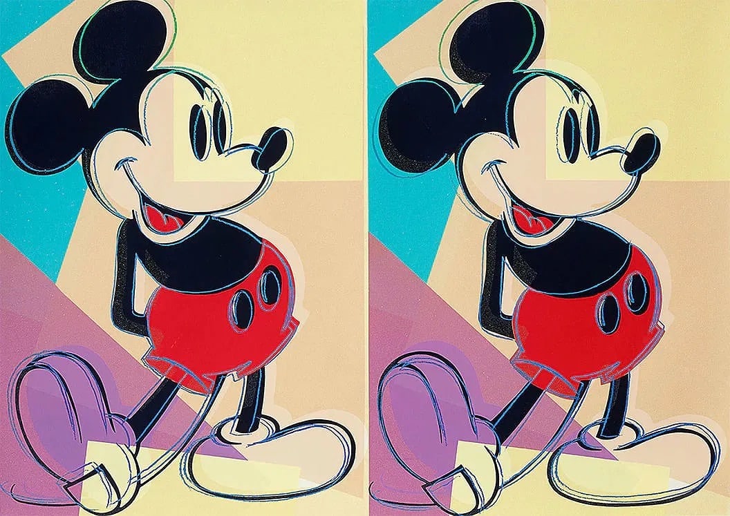 After Andy Warhol (American, 1928-1987) Silkscreen: After Andy Warhol (American, 1928-1987) Silkscreen. Double Mickey. FSIIA 296. 43.00 x 30.50 inches. Trial Proof. Not hand-signed unless otherwise stated. Photomechanical Print. Lots that contain nudit