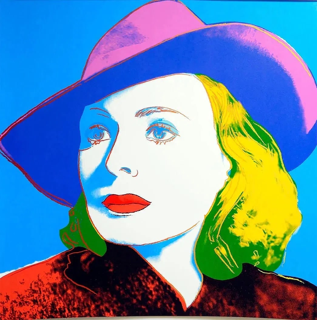 After Andy Warhol (American, 1928-1987) Ingrid Bergman Silkscreen: After Andy Warhol (American, 1928-1987) Ingrid Bergman, "1983" Silkscreen. 38.00 x 38.00 inches. On fine Museum Board (Lenox), with publishers markings (blind stamp, embossed, Galerie Borjeson Malmo).