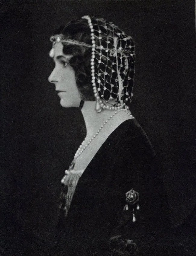 E.O. Hoppe (British, 1878-1972) Print: E.O. Hoppe (British, 1878-1972) Print. Viscountess Masserene & Ferrard. Printed in 1922.5.00 x 7.00 inches Not hand-signed unless otherwise stated. Photomechanical Print. Lots that contain nudity