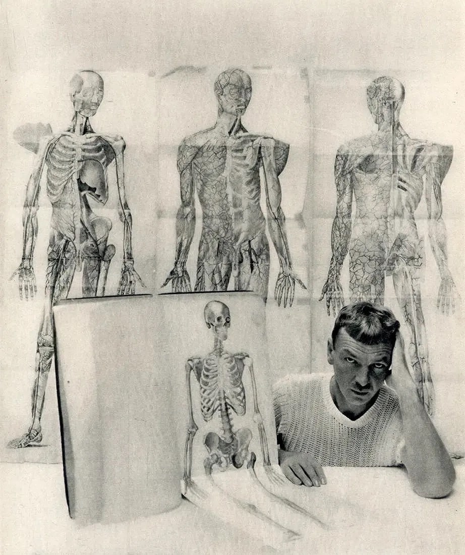 George Platt Lynes (American, 1907-1955) Print: George Platt Lynes (American, 1907-1955) Print. Anatomy Portrait. Printed in 1947, France. 7.00 x 9.00 inches. Not hand-signed unless otherwise stated. Photomechanical Print. Lots that contain nudity