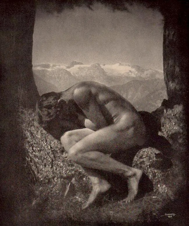 Rudolf Koppitz (Austrian, 1884-1936) Print: Rudolf Koppitz (Austrian, 1884-1936) Print. Im Schoss Der Natur. Printed in 1937. 7.50 x 9.00 inches Not hand-signed unless otherwise stated. Photomechanical Print. Lots that contain nudity have been