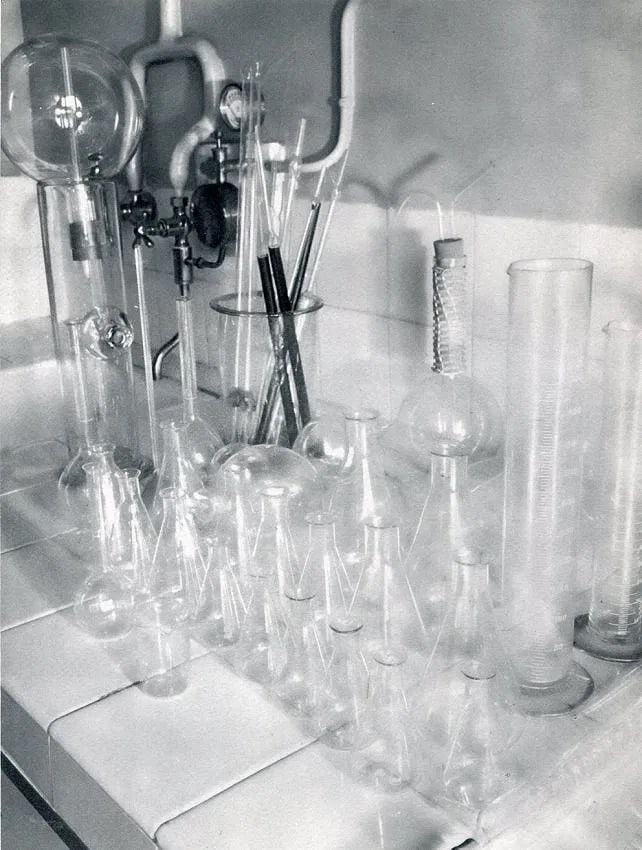 Germaine Krull (attr) (German-born, 1897-1985) Print: Germaine Krull (attr) (German-born, 1897-1985) Print. Laboratory Glass. Printed in 1932. 6.50 x 9.00 inches Not hand-signed unless otherwise stated. Photomechanical Print. Lots that contain nudity