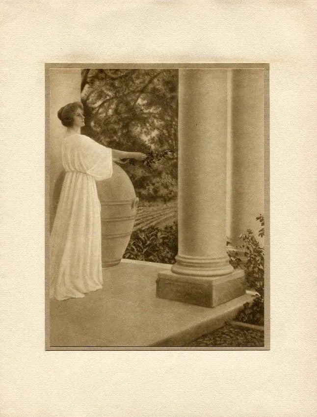 Adelaide Leeson Hanscom (American, 1875-1931) Print: Adelaide Leeson Hanscom (American, 1875-1931) Print. Standing Woman. Printed in 1916. 6.50 x 5.00 inches Not hand-signed unless otherwise stated. Photomechanical Print. Lots that contain nudity have